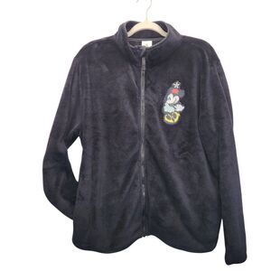 Disney Minnie Mouse Women’s Full Zip Sherpa Fleece Jacket XLARGE EUC